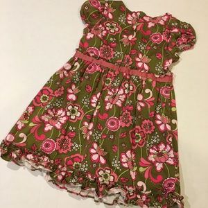 Girls Hartstrings Bold Colored Floral Dress EUC!